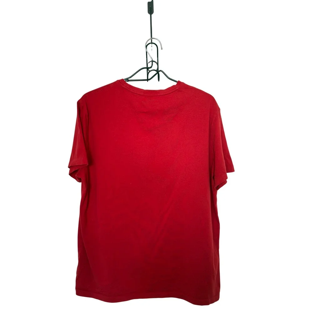 Polo Ralph Lauren Men Red Large Crewneck T-Shirt Logomania Streetwear Normcore